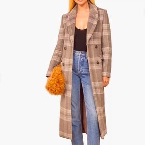 Reformation York Plaid Coat